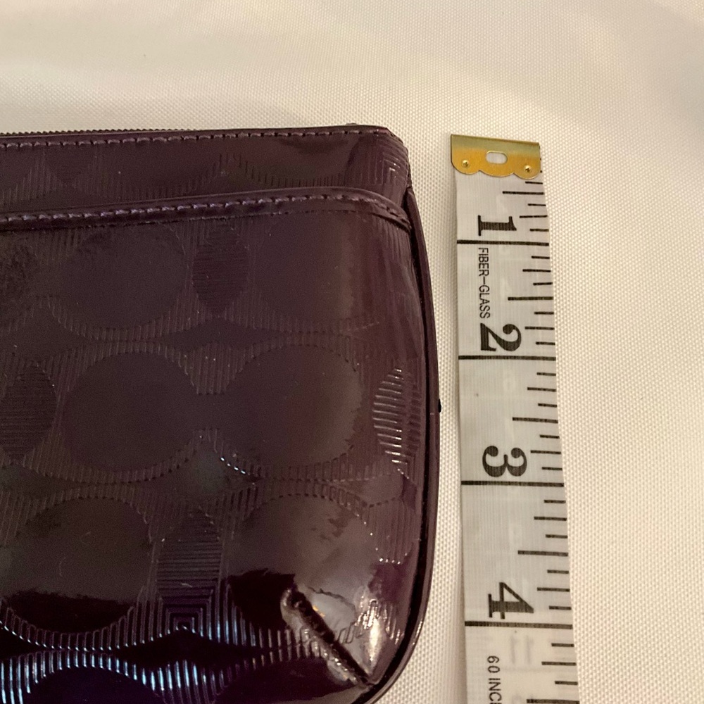 COACH Deep Purple Patent Leather Wristlet / Clutch Y2K Excellent Condition - Picture 8 of 8